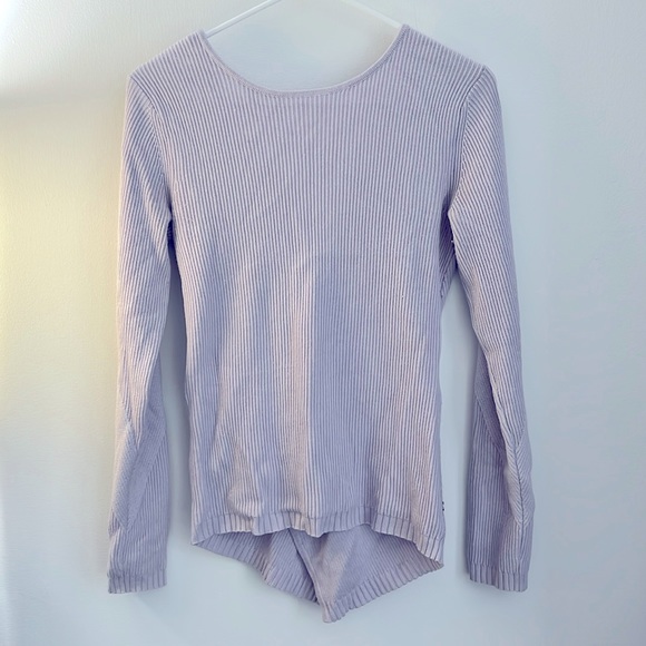 Lululemon Light Purple Ribbed Longsleeve Sweater - Picture 1 of 6